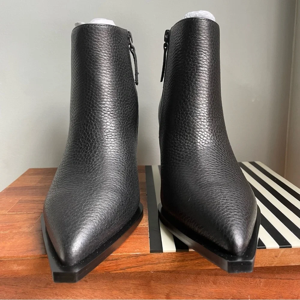 UNITED NUDE Brand New UN Bootie MD Black Cutout Wedge Heel Nappa Leather NIB